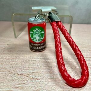 Starbucks Doubleshot Keychain with Vibrant Red Strap